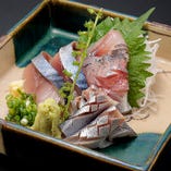 光物盛り(3種) 3 Kinds of Silver-Skinned Fish Sashimi