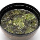 あら汁(あおさ) Arajiru with Seaweed