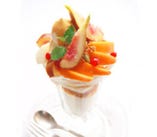 柿といちじくのビターキャラメルパフェ