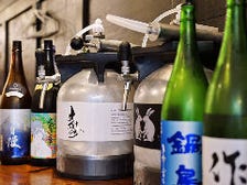 唎酒師厳選の日本酒は30種以上◎