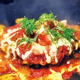 Tomato okonomiyaki with double shrimp
トマトチーズ海老W