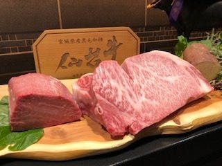 自慢の【最高級仙台牛ステーキ】