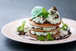 チョコミントのパンケーキ