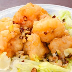 慶福楼 本厚木店_皮剥き大海老の山椒塩かけ