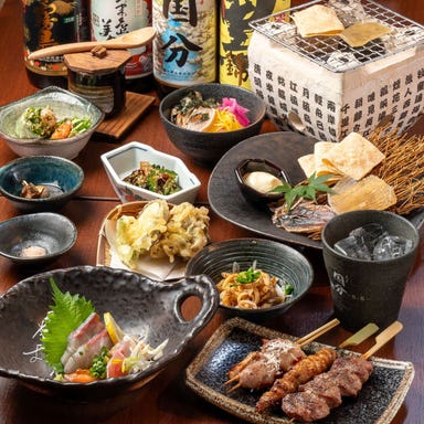 炭膳つらぬき_【料理のみ】市場直送刺身盛りや季節の天ぷらを含む☆つらぬき贅沢コース☆全8品3500円(税込)