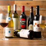 ワインはグラスを15種類以上＆ボトルを60種類以上ご用意