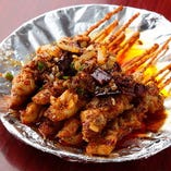 クミン風鶏肉串焼き