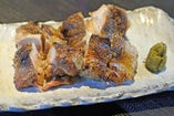 大山鶏のブラックペッパー焼き