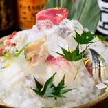 名古屋の市場から毎日仕入れる鮮魚を使ったお刺身は必食