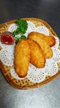 エビすり身のフランスパン揚げ