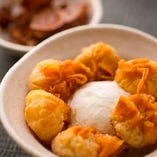 【甘味】
食後の甘い幸せ“安納芋の餃子×ひんやりアイス”