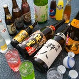 ビール、日本酒、焼酎などドリンクを飲み放題でお楽しみいただけます