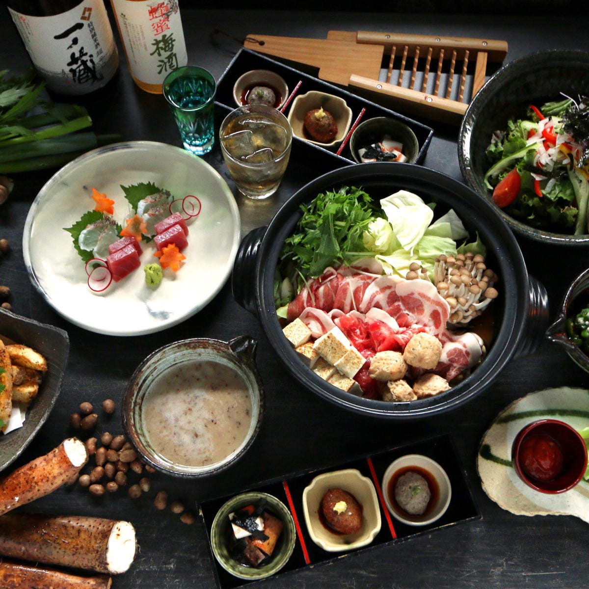 お鍋と釜飯のコース 極みコース 自然薯とろろ味噌鍋 5000円の詳細 黒十 神戸本店 三宮 鍋料理 ぐるなび