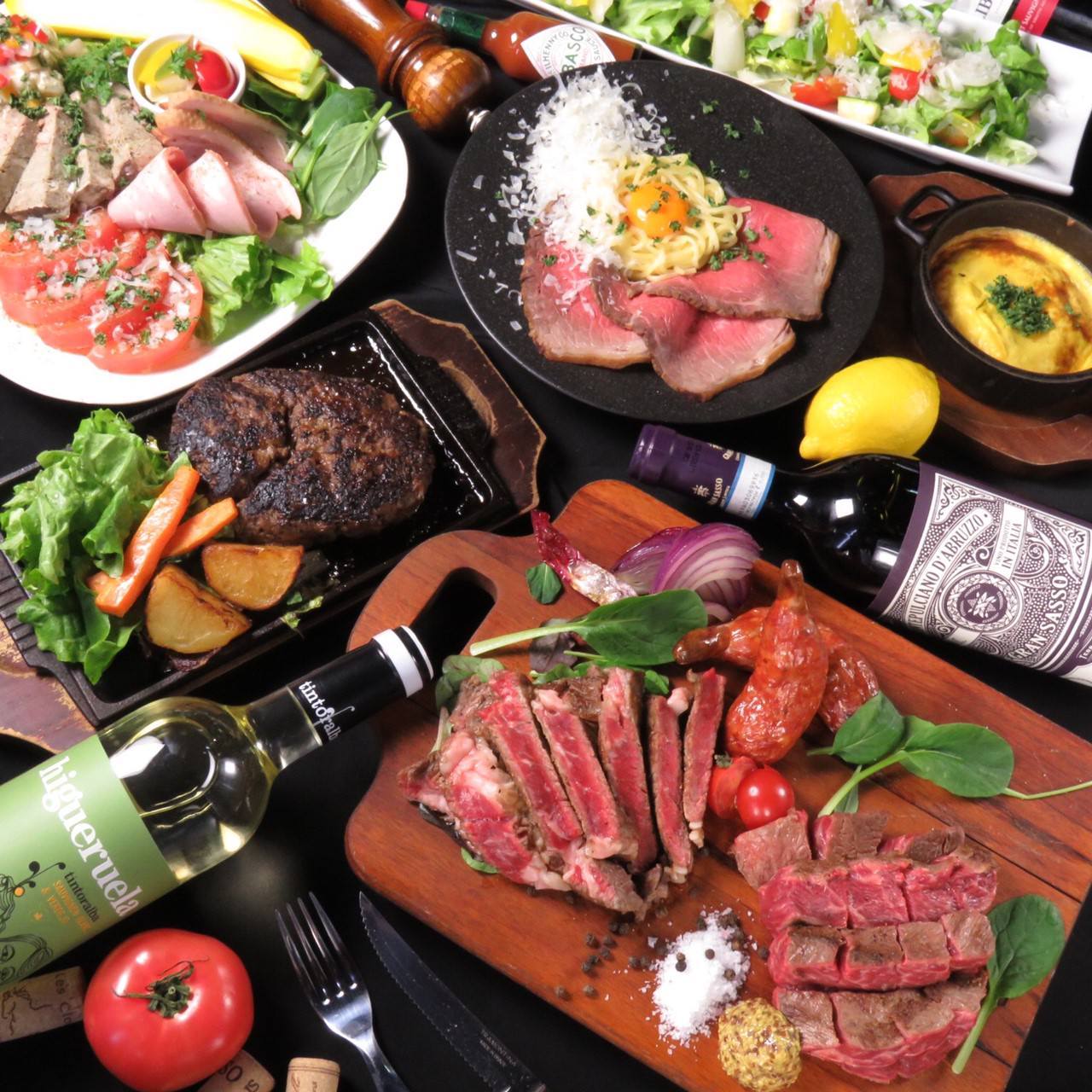 前菜盛り合わせや肉料理