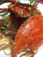 ワタリガニのパスタ(パスタ料理の一例)