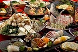 九州満喫”鍋”コース！！全１０品　博多もつ鍋もしくは博多水炊きよりお選び頂けます！！