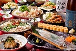 九州味めぐり　名物鍋コース　名物ヤリイカ活き造りと九州の特選素材・博多名物鍋を味わえるコース