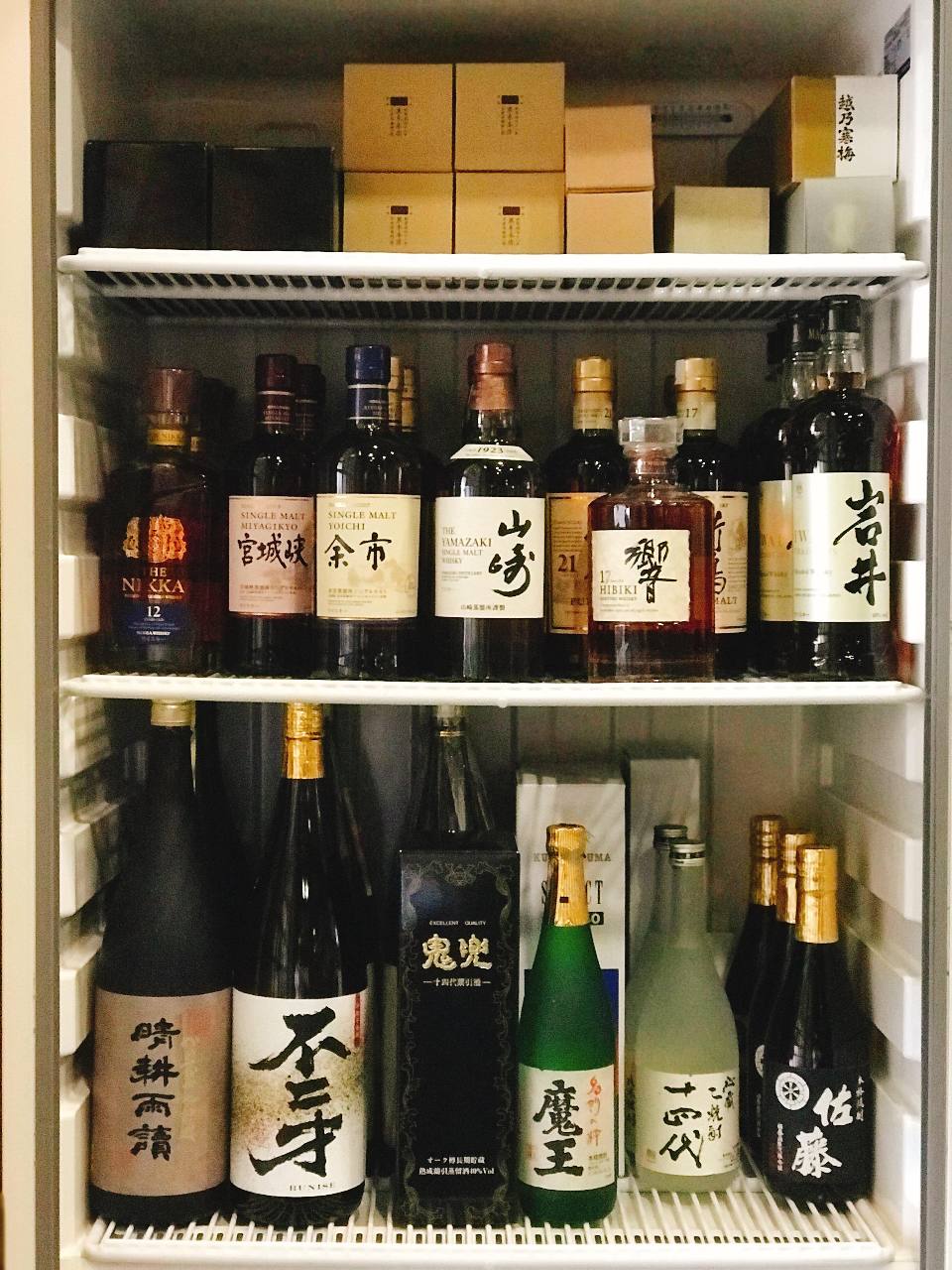 自慢の日本酒の数々。お好みをご相談下さい！