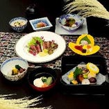 【夜景・和食ディナー】仙台名物牛タンと仙台牛モモ肉が一緒に愉しめる旬の彩り会席　嵯峨（さが）