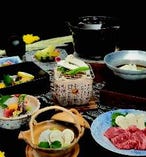【個室確約！！】長寿祝プラン お祝いメッセージプレート付き　秋の味覚 松茸を愉しめる会席　比叡