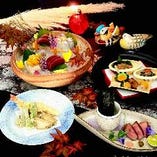 窓側確約！！特撰アニバーサリーコース】フカヒレ小鍋や仙台牛サーロインの炭火焼きを愉しめるペア会席