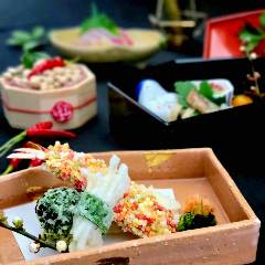 【個室確約！！】長寿祝プラン お祝いメッセージプレート付き　旬の食材を織り込んだ彩り会席 堀川