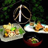 【個室確約！！】長寿祝プラン お祝いメッセージプレート付き　旬の食材を織り込んだ彩り会席 堀川