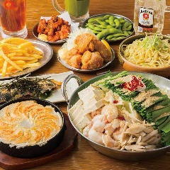 定番 もつ鍋コース! 2時間飲み放題付き♪4000円(税込)