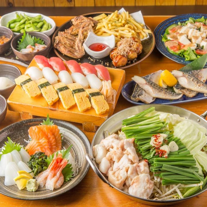 寿司居酒屋 や台ずし 昭島町 コース 味わい深い もつ鍋 がメイン 2時間飲み放題付 この季節はやっぱりこれ もつ鍋コース 全8品 ぐるなび