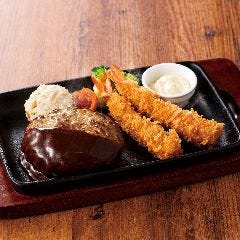 YEBISU BAR キュービックプラザ新横浜店_ハンバーグ＆海老フライ