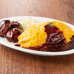 YEBISU BAR キュービックプラザ新横浜店_オムライス&ミニハンバーグ