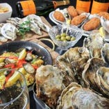牡蠣食べ放題＆パエリアなど牡蠣料理3種『白ワインのカンカン焼きセット』