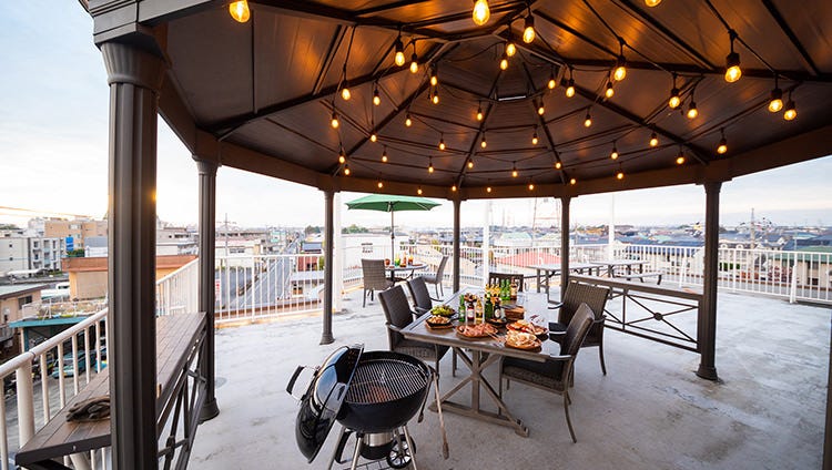 夜景屋上テラス＆バーベキュー Roof top milieu - 屋上テラス