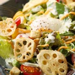 彩り野菜の植木鉢サラダ