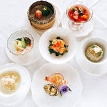 謝恩コース蘭全7品＋グラススパークリング付き