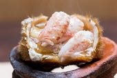 毛蟹の甲羅焼き