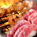 忘新年会受付26種類肉寿司&6種類焼き鳥食べ放題プラン3H飲み放付