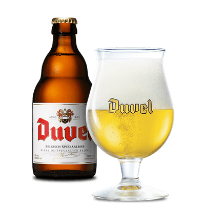 専用グラスで飲むベルギービールは格別です！