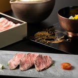 【つゆしゃぶコース ～伊吹～】季節の先付けや白金豚、近江牛握りなど＋2時間飲み放題