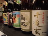 和食に合う焼酎、日本酒をご用意。新しい銘柄も続々入荷中です。