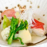 金目鯛と有機野菜の蒸し煮