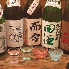 日本酒は常時約20種を厳選仕入れ◎