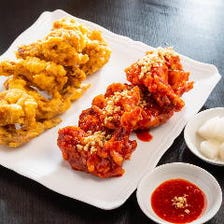 【２時間飲み放題付】 特製タレの韓国チキンを楽しむ『ヤンニョムチキン盛り合わせコース』
