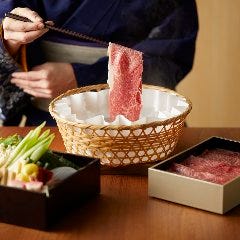 ランチ【やごろう豚と和牛サーロイン】出汁しゃぶ会席 「あかり」