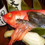 美味い魚料理  金目鯛 キンキ のどぐろ 鰈 イサキ 海老 牡蠣