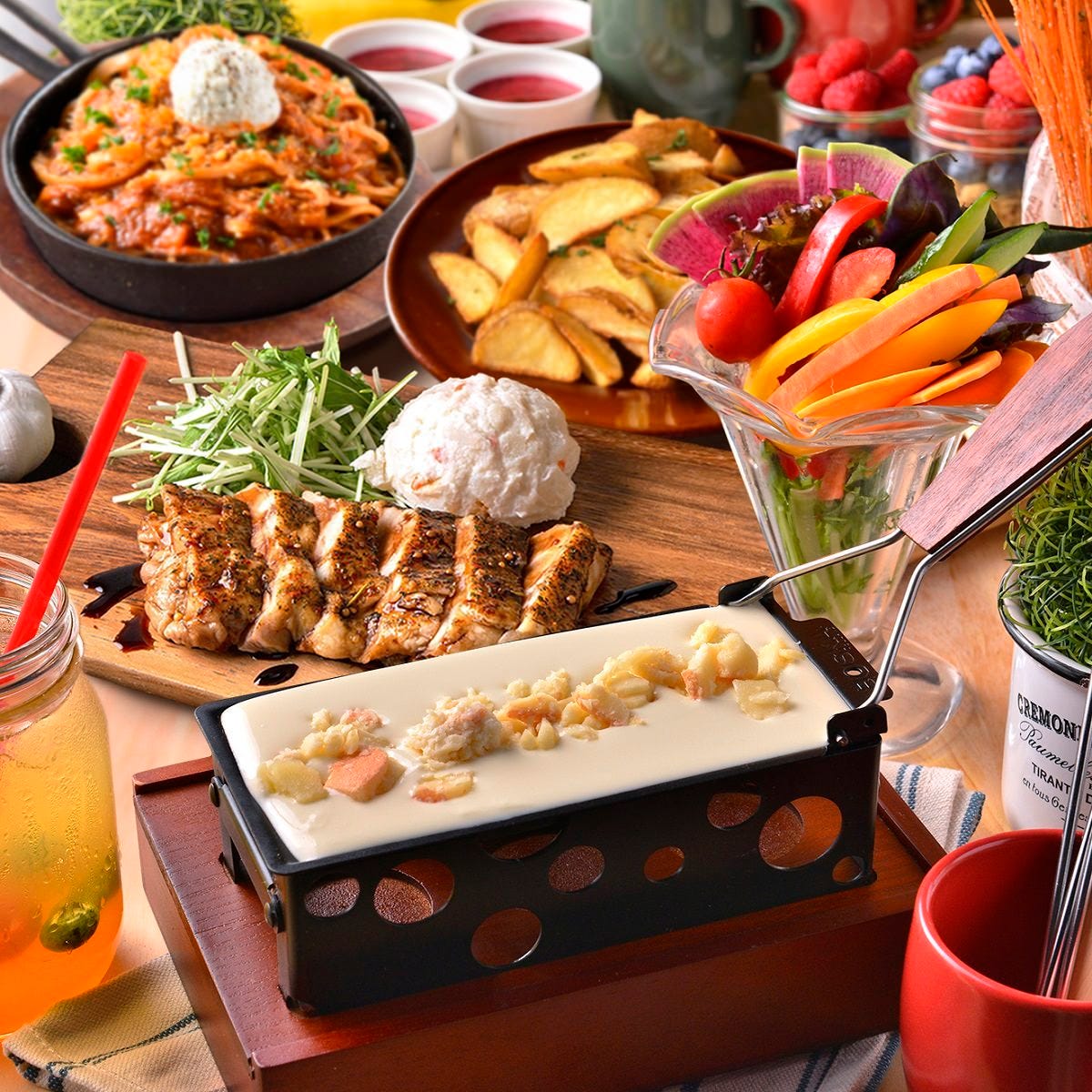 Lunch お手軽チーズコース ラクレットチーズフォンデュをお手軽に 3時間飲み放題付6品 2980円 の詳細 100 Cheesecafe 横浜テラス 横浜西口駅前店 横浜駅 イタリアン イタリア料理 ぐるなび