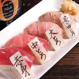 鮪寿司4種盛り 食べ比べ