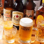 飲み放題は自慢のハイボール他、生ビール、瓶ビール、日本酒、焼酎など多彩にご用意