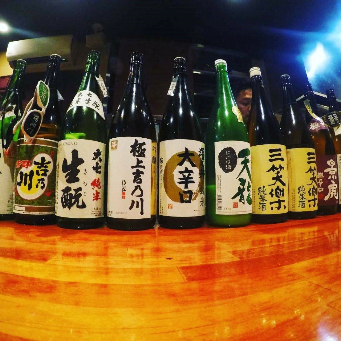 豊富な日本酒の品揃え