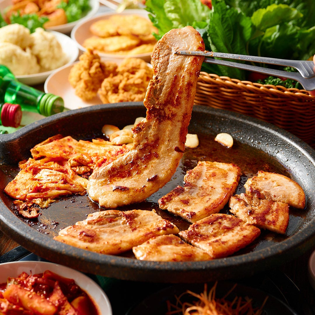 OPEN限定価格】韓国料理100種2時間食べ飲み放題付き サムギョプサル